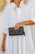 Load image into Gallery viewer, Wallet with Aztec design in gold
