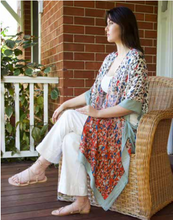 Load image into Gallery viewer, Women's Lightweight Kimono's with Solid Stripe Border Design
