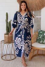 Load image into Gallery viewer, Talia Navy Midi Dress