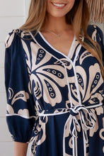 Load image into Gallery viewer, Talia Navy Midi Dress