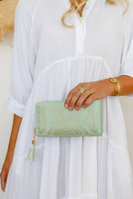 Load image into Gallery viewer, Wallet with Aztec design in gold