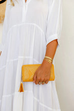 Load image into Gallery viewer, Wallet with Aztec design in gold