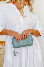 Load image into Gallery viewer, Wallet with Aztec design in gold
