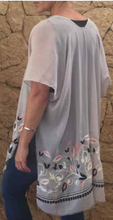 Load image into Gallery viewer, Embroidered Lightweight Summer Kimonos in Navy Or Pebble Grey
