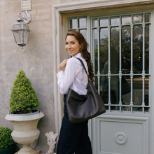 Load image into Gallery viewer, Madeleine Large 3 Piece Floppy Hobo Bag
