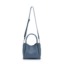 Load image into Gallery viewer, Black Caviar Trixie Gunmetal Blue Ladies 2 Piece Handbag Set
